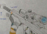 生死狙击玩家手绘-白银巴雷特