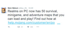 <font color="#FF0000">我的世界PC版Realms新增50个地图</font>