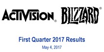 动视暴雪2017年Q1营收17.26亿，守望先锋收入超10亿美元