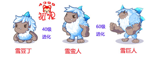 洛克王国雪豆丁进化图