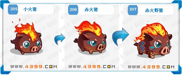 奥拉星赤火野猪