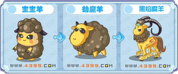 卡布西游宝宝羊_劫魔羊_黑焰魔羊