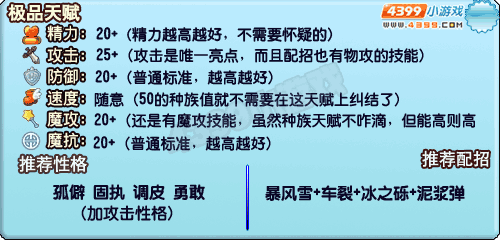 洛克王国呼呼猪配招推荐、推荐天赋和性格