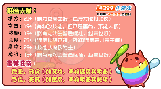 洛克王国雨天娃娃推荐天赋推荐性格