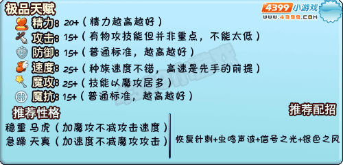 洛克王国雨天娃娃推荐配招、推荐天赋和性格