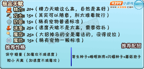 洛克王国向日葵推荐配招、推荐天赋和性格