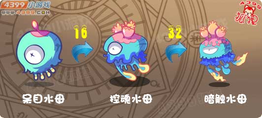 洛克王国呆目水母进化图