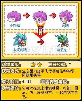 奥拉星刺猬成长图鉴