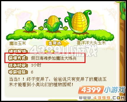 奥比岛喜洋洋大头玉米怎么得