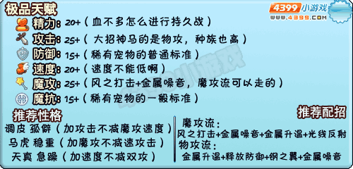 洛克王国机械方方推荐天赋和性格、推荐配招