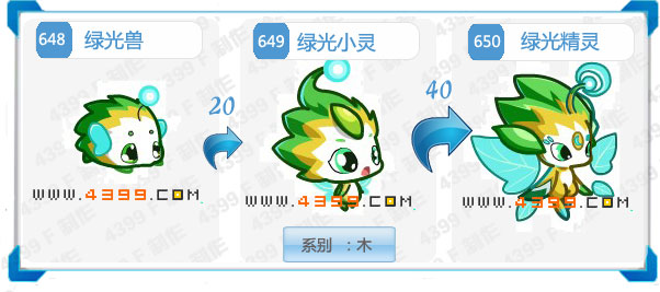 奥拉星绿光精灵