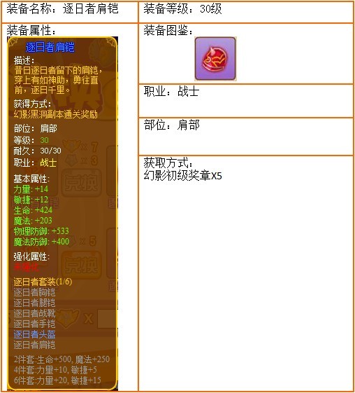 龙斗士逐日者肩铠