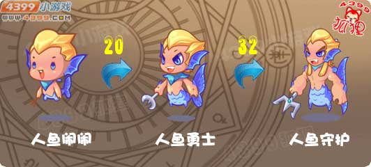 洛克王国人鱼闹闹进化图