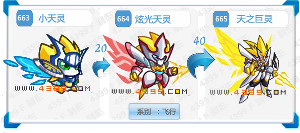 奥拉星小天灵 炫光天灵 天之巨灵进化图