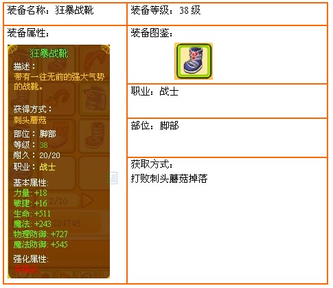 龙斗士狂暴战靴
