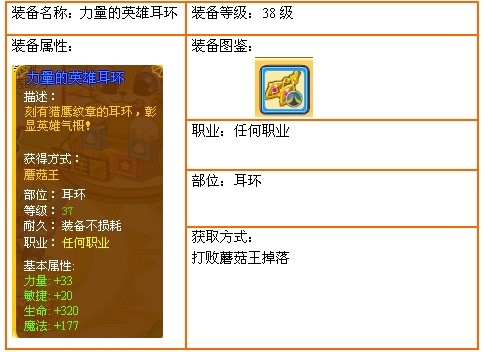 龙斗士力量的英雄耳环
