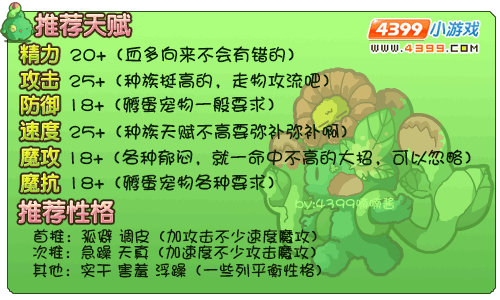 洛克王国藤蔓兽推荐天赋和性格