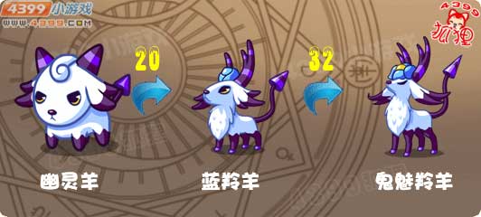 洛克王国幽灵羊进化图