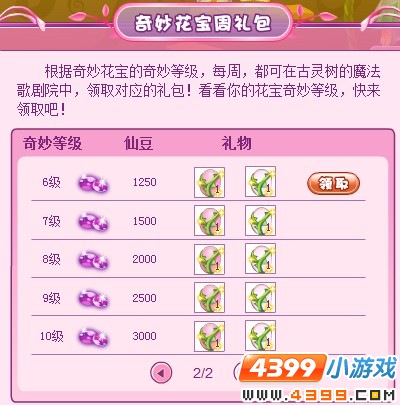 小花仙奇妙花宝周礼包10月14日