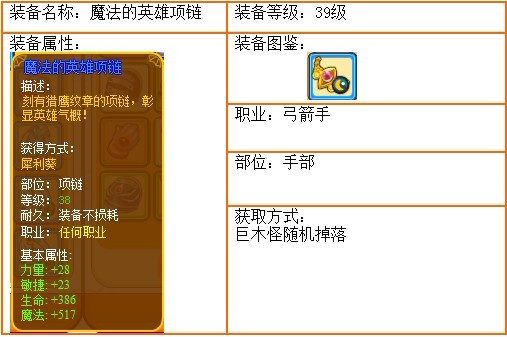 龙斗士魔法的英雄项链