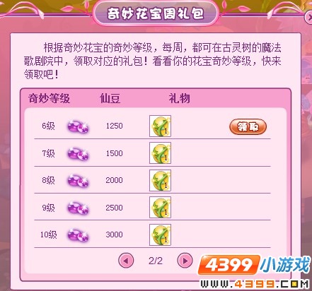 小花仙奇妙花宝周礼包10月21日