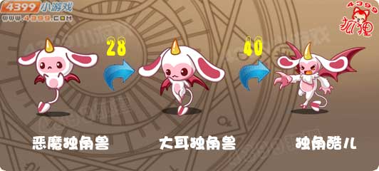 洛克王国恶魔独角兽进化图