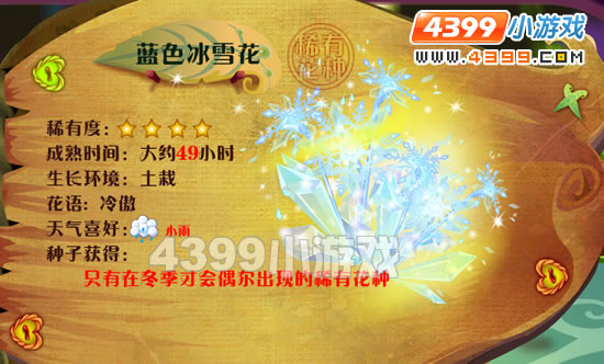蓝色冰雪花