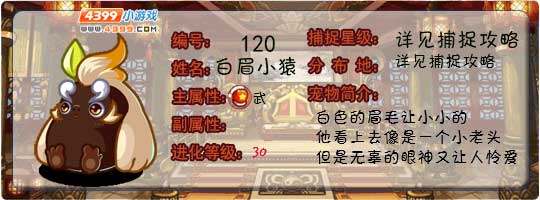 洛克王国白眉小猿技能表