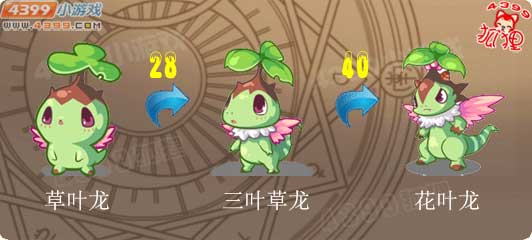 洛克王国草叶龙进化图