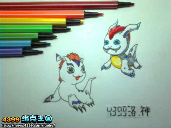 洛克王国白海豹手绘