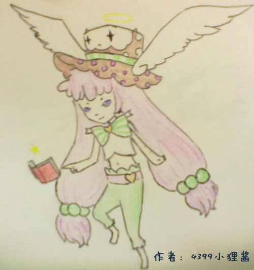 洛克王国小天使安琪拟人手绘