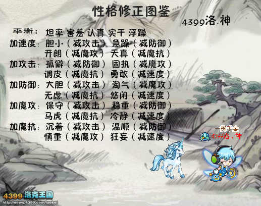 洛克王国宠物性格图鉴