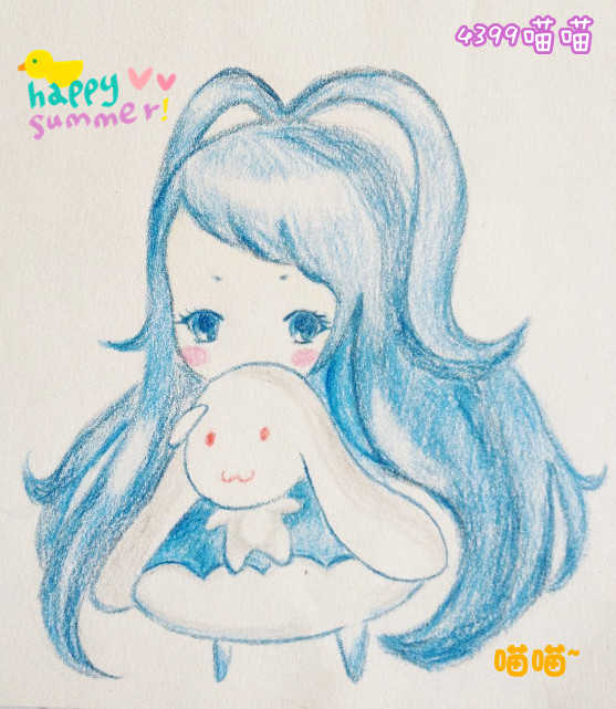 洛克王国雪影娃娃手绘-4399喵喵