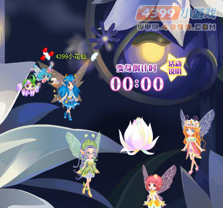 小花仙星光夜昙花绽放