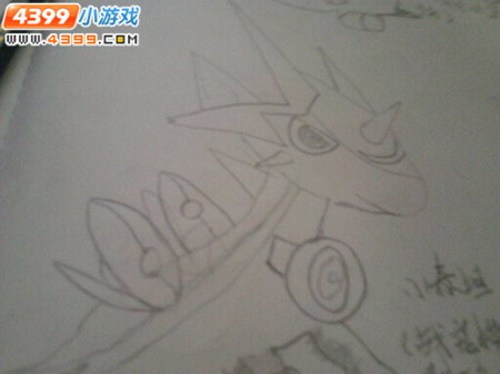 龙斗士小泰坦手绘画