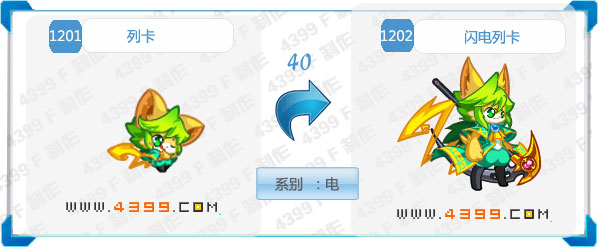 奥拉星闪电列卡