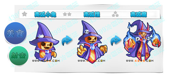 奥奇传说南瓜小鬼 南瓜怪 南瓜魔进化图鉴技能表特长