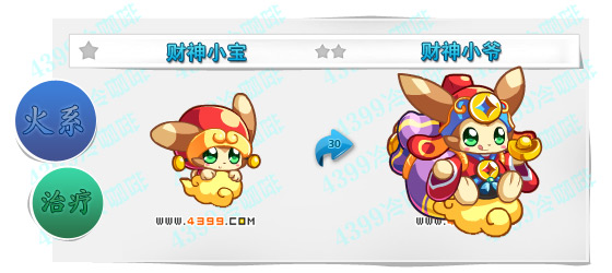 奥奇传说财神小宝 财神小爷进化图鉴技能表特长