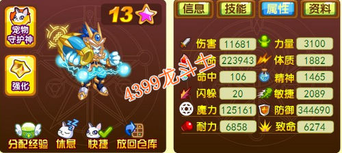 龙斗士水瓶星神63级15星属性图