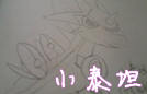 龙斗士小泰坦手绘画