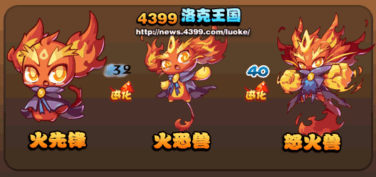 洛克王国火先锋_火恐兽_怒火兽技能表