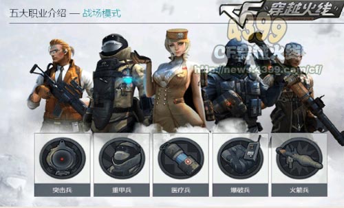 CF战场模式开始激战 五大兵种齐上阵