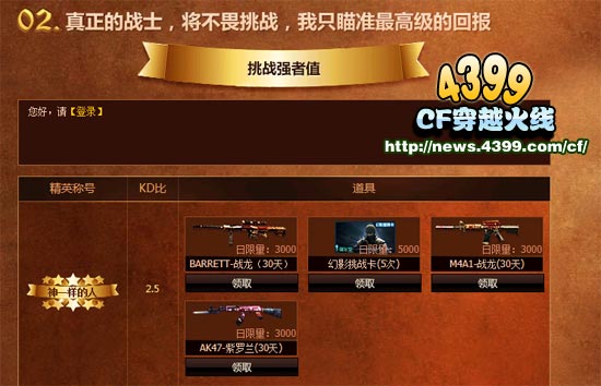 CF火线大杀器活动 领取精英专属火线大杀器