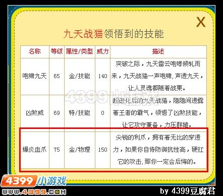 卡布西游大块咪超进化--九天战猫