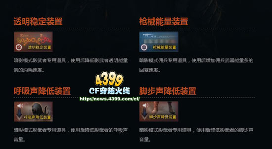 CF暗影模式道具有哪些 有什么用