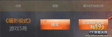 CF决战影武者奖励 领取极品武器套装