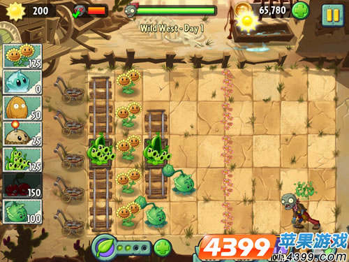 植物大战僵尸2狂野西部1攻略