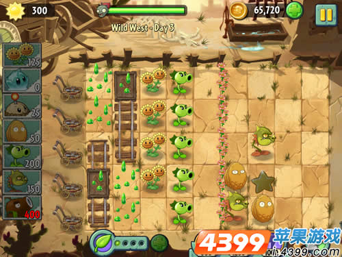 植物大战僵尸2狂野西部第3关三星攻略