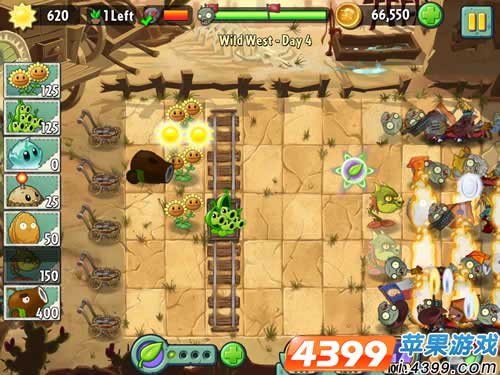 植物大战僵尸2狂野西部第4关三星攻略