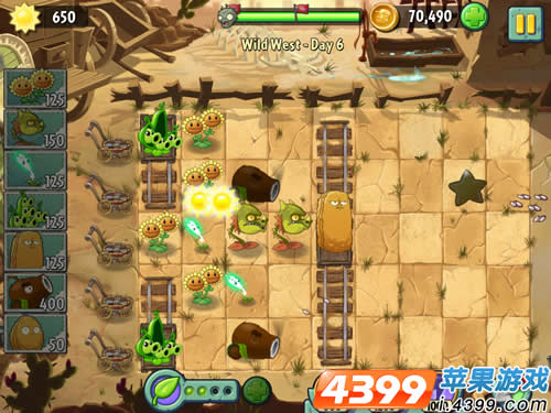植物大战僵尸2狂野西部第6关三星攻略